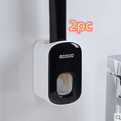 Distributeur "Smile-Press" – Porte-Dentifrice Automatique & Support Mural Antibacté