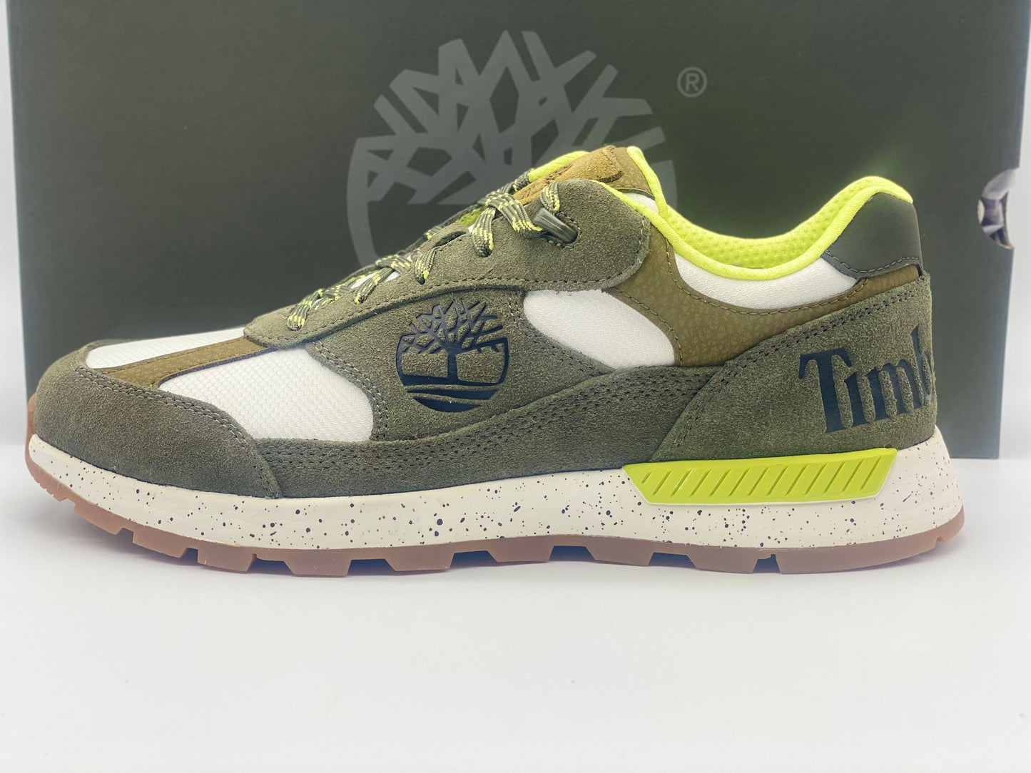 TIMBERLAND Baskets Field Trekker LF Low Hiker Light Taupe Suede With Purple