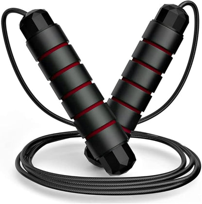 Corde à sauter réglable pour hommes, femmes, enfants – Corde à sauter pour exercice, brûler les graisses, entraînement à la maison ou à la salle de sport