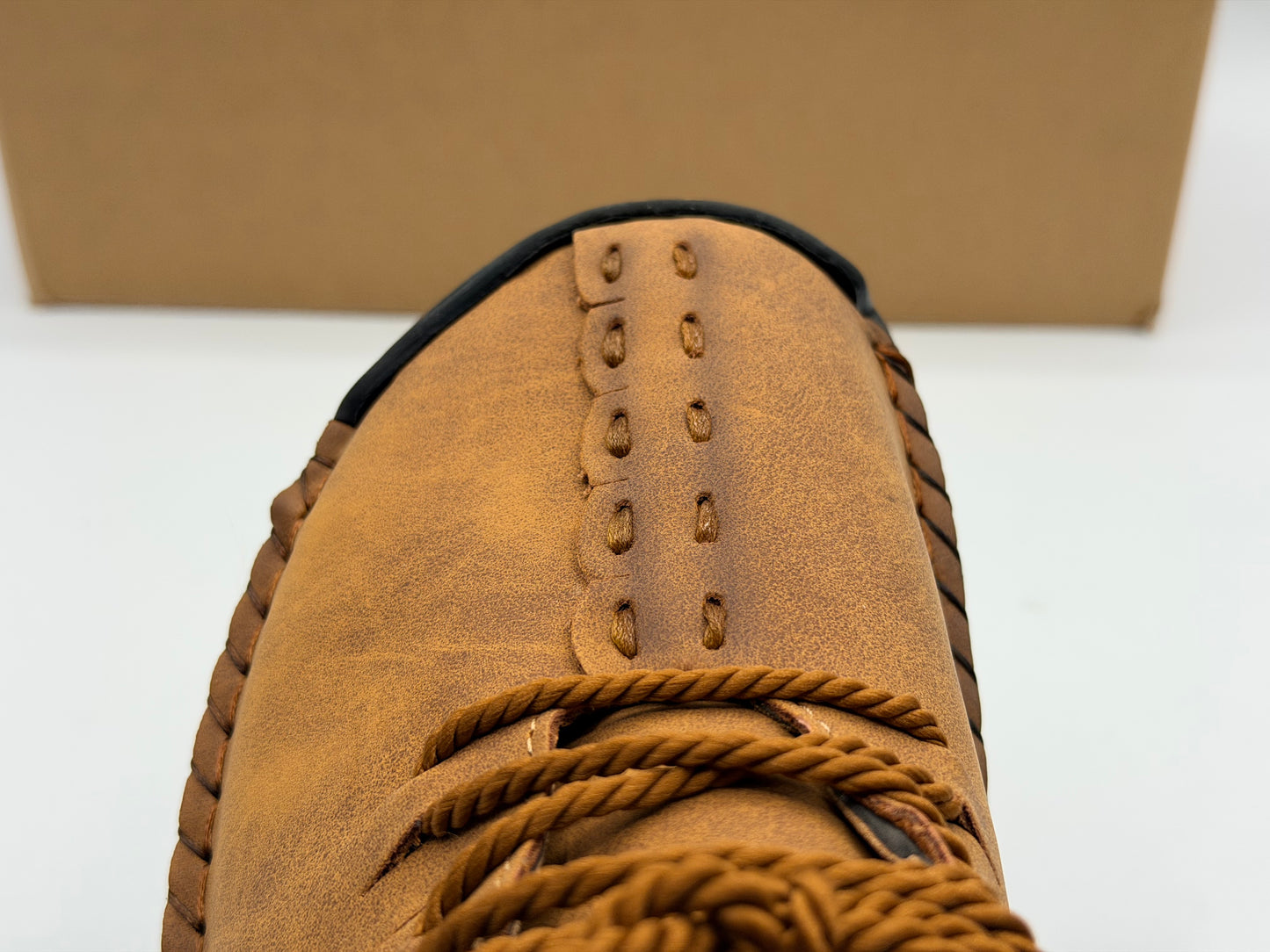 Chaussures en cuir décontractées pour hommes Mocassins athlétiques légers Chaussures à enfiler à la mode