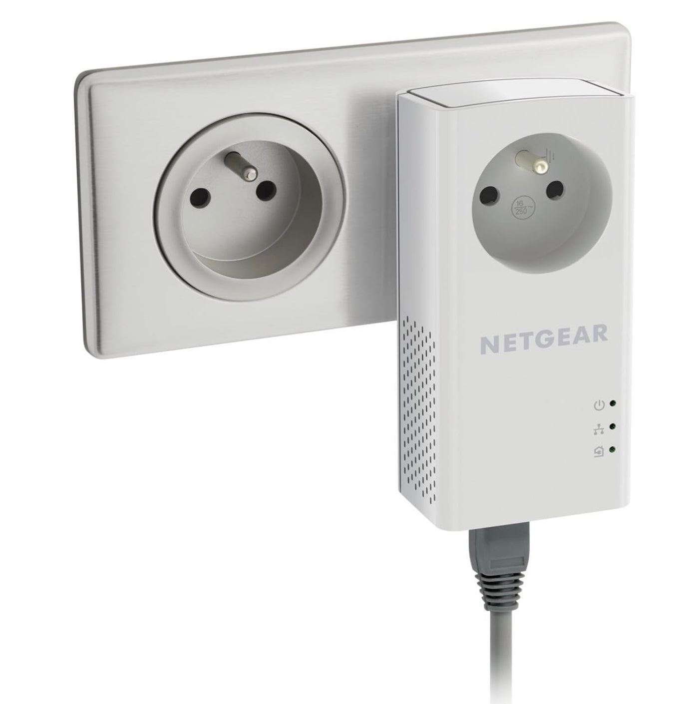 CPL 1000 mbps, Kit de 2 Adaptateurs HomePlug AV2 1000 HD prise intégrée- Idéal tv sans wifi neuf