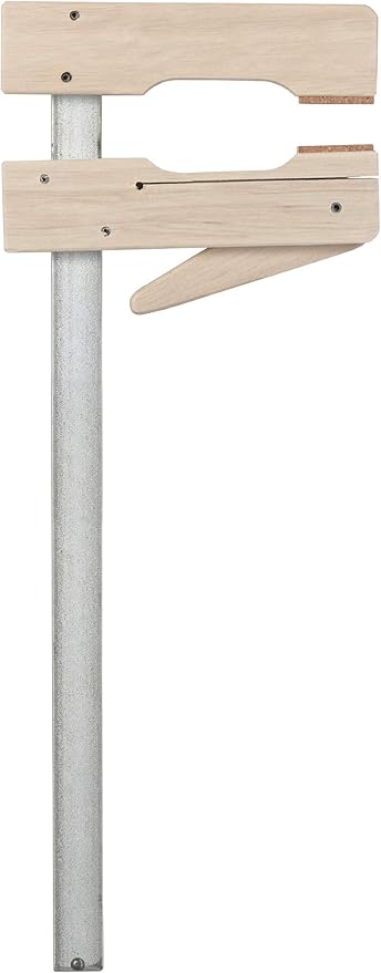 kwb Serre-joint en bois 300x110 avec surfaces en liège, largeur de serrage 300 mm, profondeur de serrage 110 mm, finition sans points de pression, serre-joint à serrage rapide pour maintenir