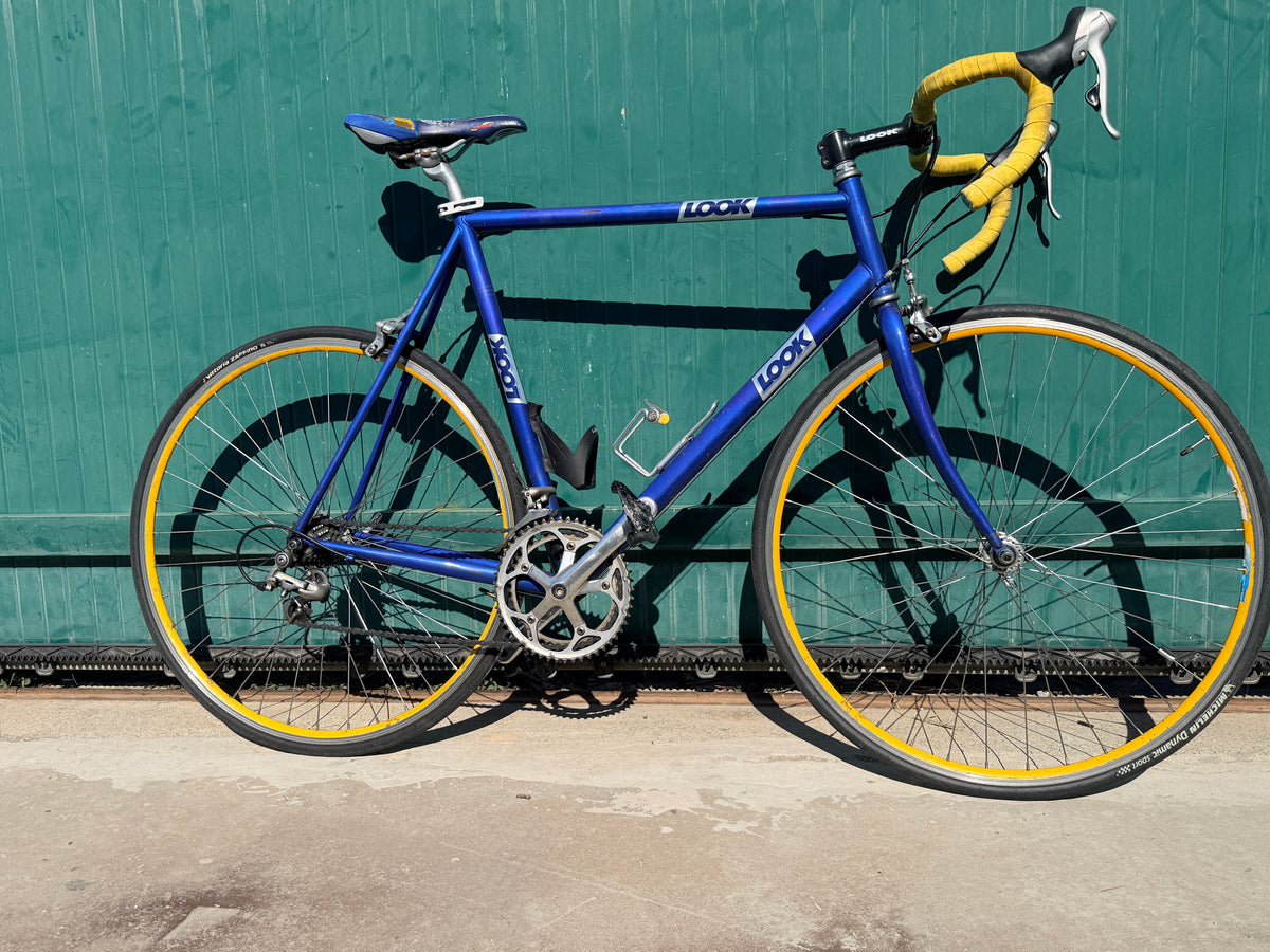 Vélo de Course Vintage LOOK – Bleu/Jaune – Occasion excellent État