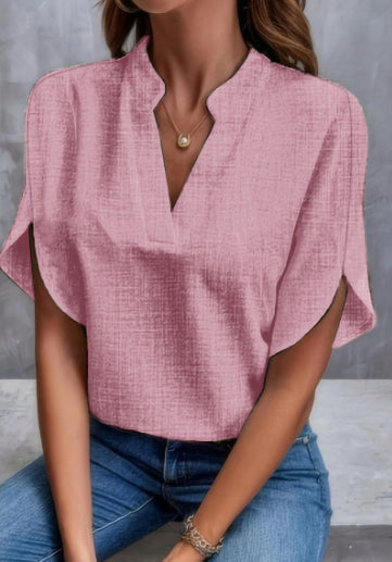 Blouse "Silk-Mist" en Mousseline – Col en V & Coupe Fluide Élégante