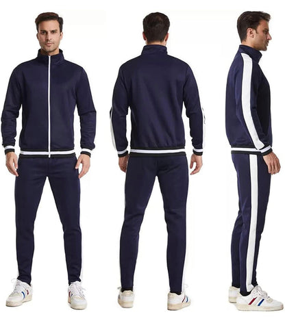 Survêtement en Polyester pour Hommes avec Corde de Serrage et Veste Zippée Neuve