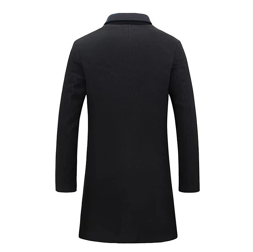 Manteau Long "Élégance Impériale" – Coupe Ajustée & Détails Dorés