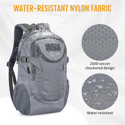 VINBAGGE Sac à dos militaire Molle - Tactique - Pour moto, randonnée, plein air - Étanche - 25 l - Campus - Chasse - Sac à dos d'écolier - Pour homme et femme - Gris, Gris-11, XXL