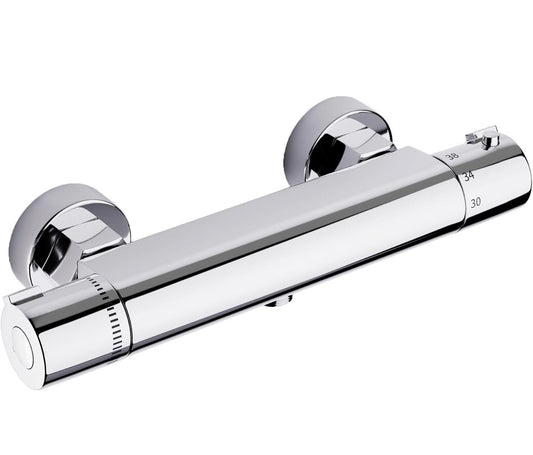 MORADO Mitigeur Thermostatique,Mitigeur de Douche Thermostatique, Robinet Baignoire avec Contrôle de Température Constant, Laiton Finition Chrome