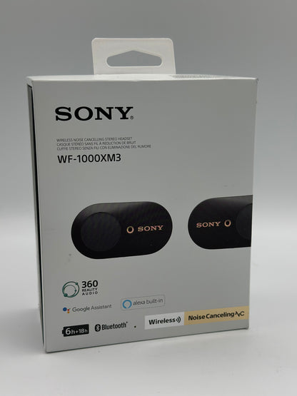 Sony WF-1000XM3 Écouteurs sans fil Bluetooth à Réduction de Bruit True Wireless avec boitier de rechargement compatibles iOS et Android, Argent, avec Amazon Alexa Intégrée
