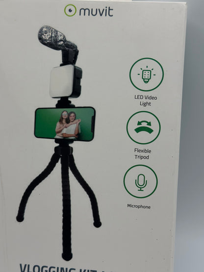 Support VLOGGING KIT 4 en 1 Micro + TREPIED + Support + LED