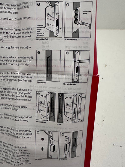 Era Serrure de Salle de Bain Effet Chrome 64 mm