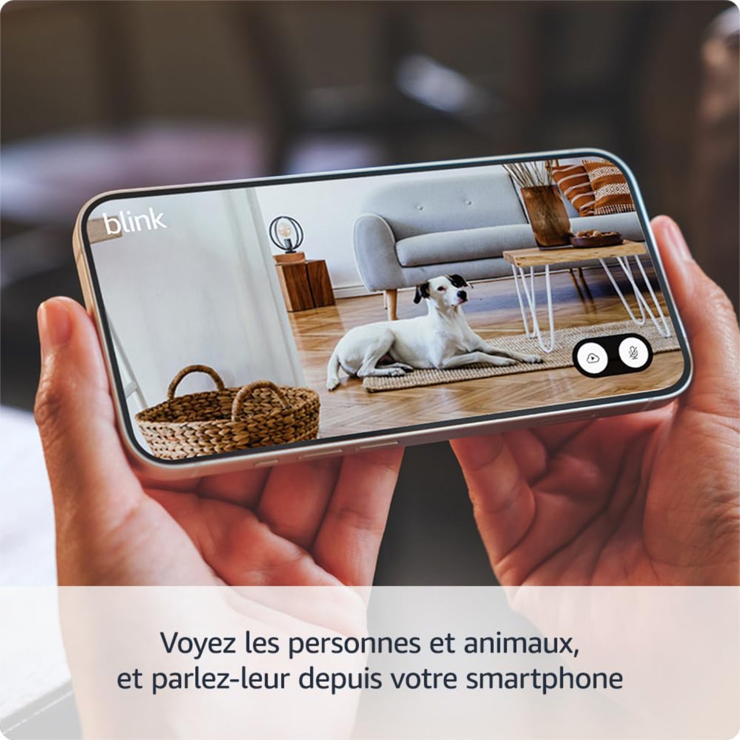 Blink Mini 2 | Caméra de surveillance connectée à prise, vidéo nocturne HD en couleur, projecteur intégré, système audio bidirectionnel, détection de mouvements, fonctionne avec Alexa | Blanc