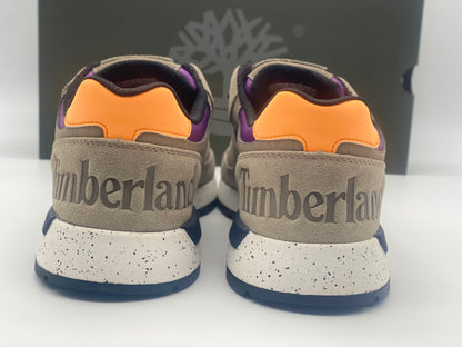 TIMBERLAND Baskets Field Trekker LF Low Hiker Light Taupe Suede With Purple