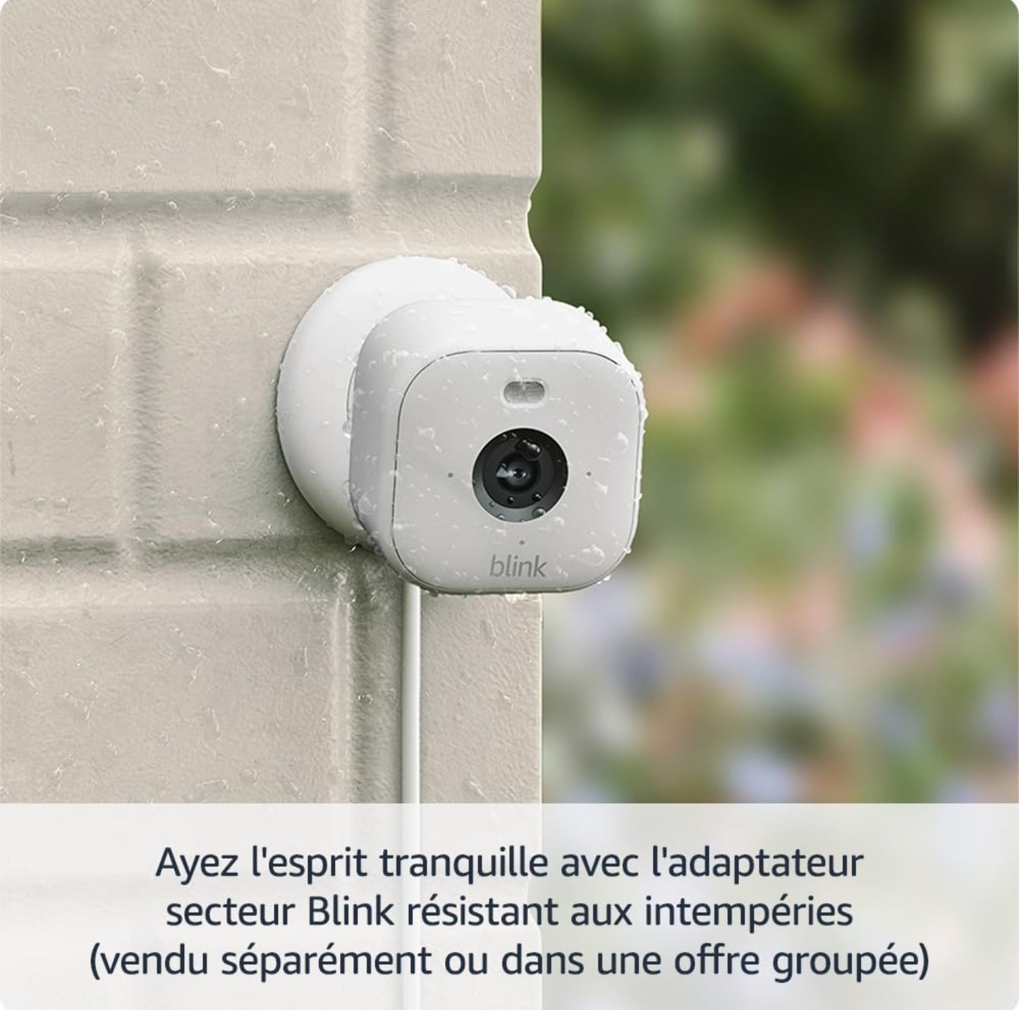Blink Mini 2 | Caméra de surveillance connectée à prise, vidéo nocturne HD en couleur, projecteur intégré, système audio bidirectionnel, détection de mouvements, fonctionne avec Alexa | Blanc
