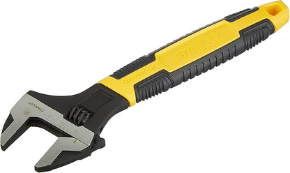 Stanley 0-90-949 250mm Clé À mollette maxSteel Forgée en Acier Chrome Vanadium Traitement Thermique - Poignée Bi matière - mollette de Réglage Crantée -Normes Iso et Din