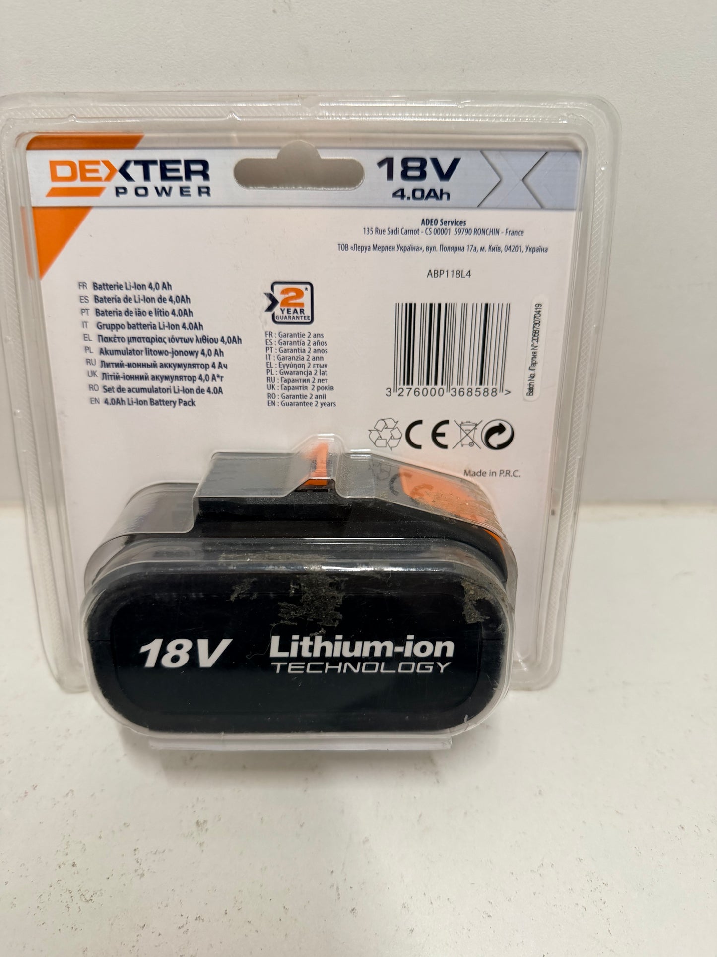Batterie DEXTER POWER, 18 V, 4 Ah lithium-ion