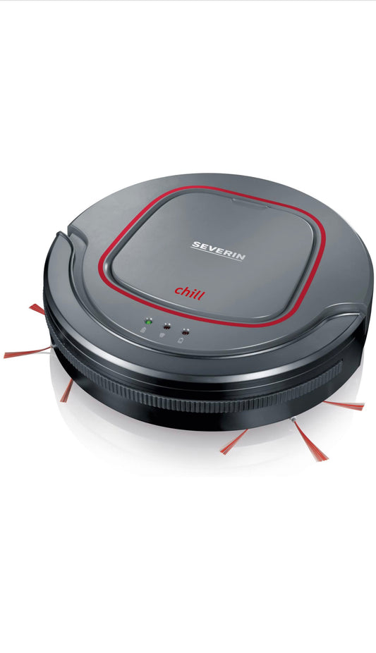 Severin RB 7025, Aspirateur Robot (Accu Li-Ions 12,8V, chill) Gris/Rouge/Noir neuf