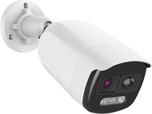 Caméra de surveillance stroboscopique polychrome 1080P alarme de sirène à lumière bleue et rouge