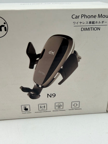 Support de téléphone portable à serrage automatique pour téléphone de voiture DM Support de téléphone portable pour chargeur sans fil de voiture Batterie intégrée Compatible avec iPhone Xs Max/XR/XS/X/8 Plus, Samsung Galaxy S10/S10 Plus/S9/S8/S7/Note 9 10