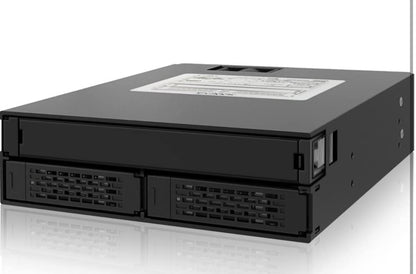 RACK AMOVIBLE POUR 2 DISQUES DURS 2.5" SATA/SAS + 1 LECTEUR OPTIQUE SLIM DANS 1 BAIE 5.25" neuf