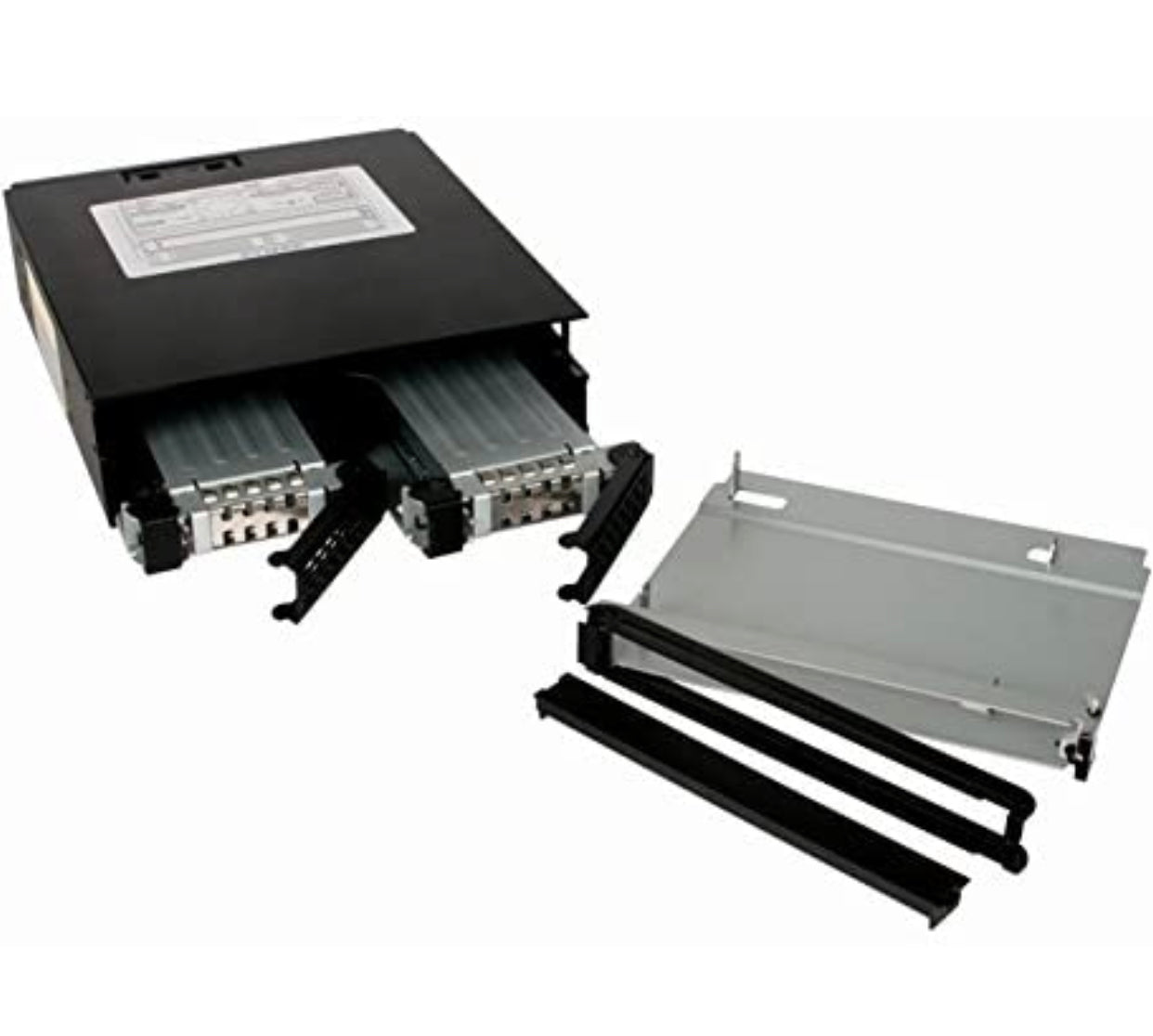 RACK AMOVIBLE POUR 2 DISQUES DURS 2.5" SATA/SAS + 1 LECTEUR OPTIQUE SLIM DANS 1 BAIE 5.25" neuf