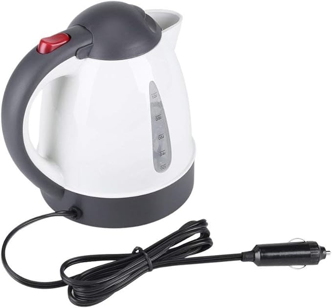 Bouilloire Électrique 1000ml Portable pour Voiture,Voyage Allume-Cigare DC12V Rapide pour Thé Café
