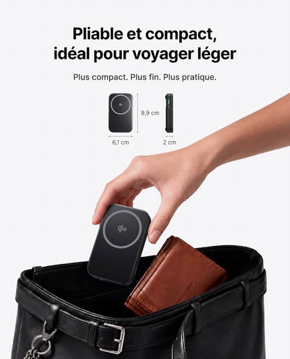 Chargeur Induction 3 en 1, 15W Qi2 Chargeur sans Fil Magnétique
Pliable, Idéal pour Voyages, Station de Charge Rapide Mag-Safe pour Apple Watch iPhone 18-12 AirPods (avec Adaptateur USB C)