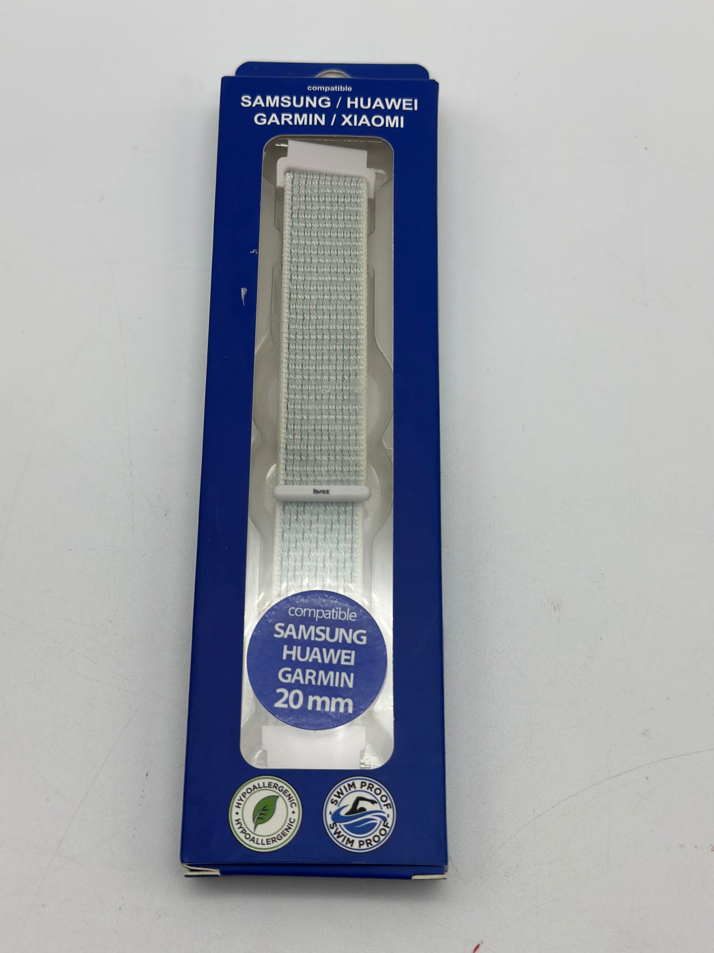Bracelet IBROZ Samsung/Huawei Nylon Loop 20mm blanc