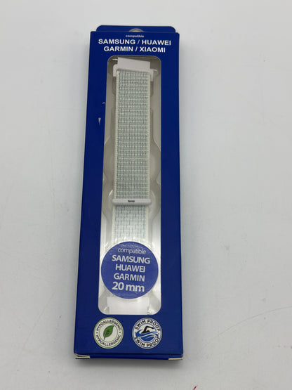 Bracelet IBROZ Samsung/Huawei Nylon Loop 20mm blanc