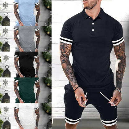 Ensembles décontracté Tenues 2 pièces Polo et short pour hommes