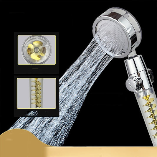 Pommeau de Douche "Turbo-Flow" – Haute Pression, Hélice Rotative & Économie d'Eau