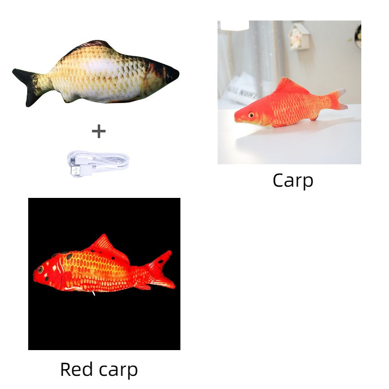 Poisson Interactif "Real-Flop" – Jouet Électrique Sautillant & Rechargeable USB
