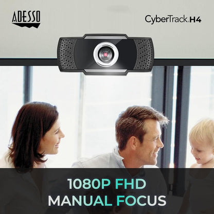 Adesso CyberTrack H4
WEBCAM 1080P - CMOS 2.1 MP - MICROPHONE - FOCUS MANUEL - USB