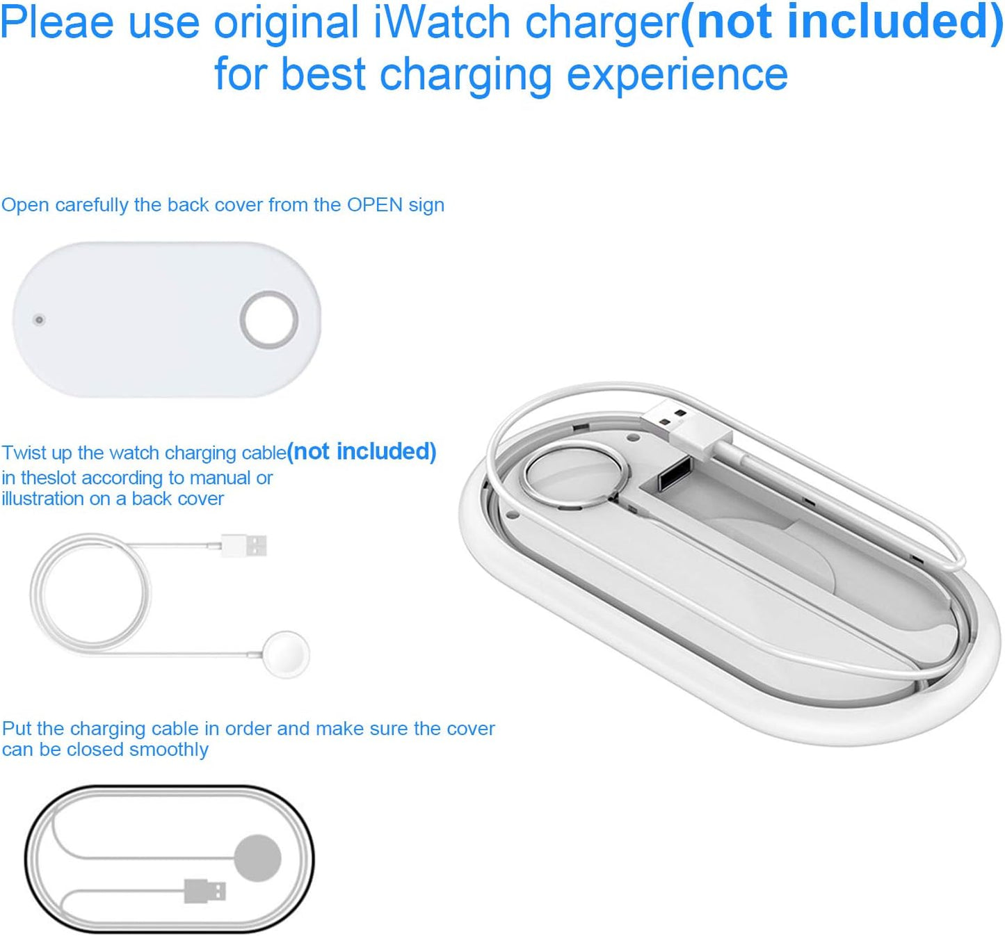 Chargeur sans Fil Rapide, Chargeur à Induction Fast Qi Station de Charge pour A pple Watch 5/4/3/2/1 iPhone11/Pro/X/XR/XS/8/Plus, AirPods1,2 AirPods Pro Samsung Galaxy S10 / S9 / S8, Note 10/9 3 en 1