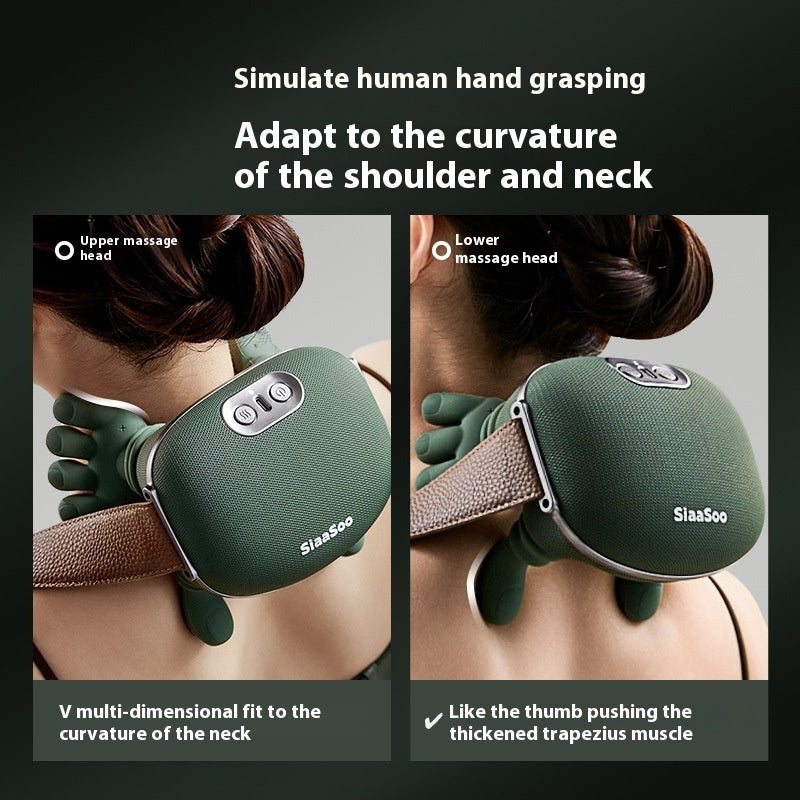 Masseur Cervical "Mains de Soie" – Technologie de Pétrissage 4D & Thermothérapie