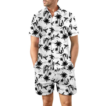 Ensemble "Riviera" 2 Pièces – Chemise à Imprimé Floral & Short Fluide