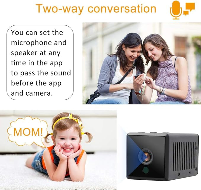 Mini Caméra de Surveillance WiFi 1080P avec Vision Nocturne Automatique grand angle neuve
