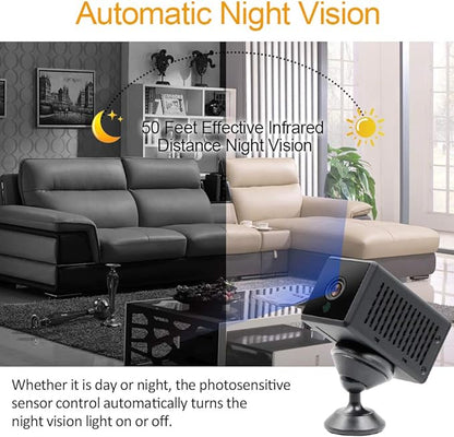 Mini Caméra de Surveillance WiFi 1080P avec Vision Nocturne Automatique grand angle neuve