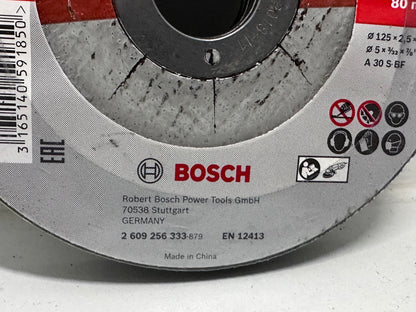 Bosch Accessories BOSCH 2609256333-5 disques de coupe en métal 125 x 2,5 mm, Acodado, Multicolore, 125 mm