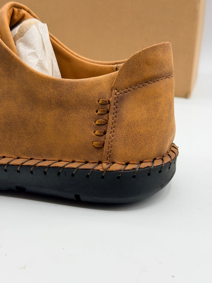 Chaussures en cuir décontractées pour hommes Mocassins athlétiques légers Chaussures à enfiler à la mode