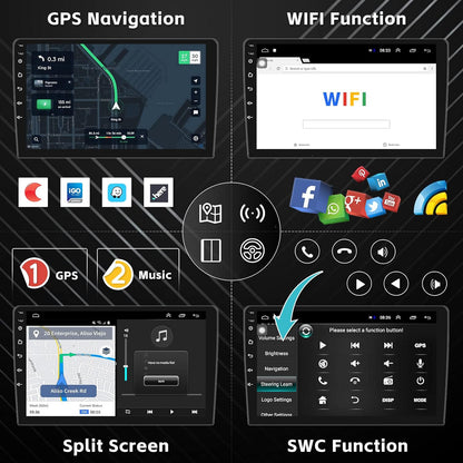 CAMECHO Android 11 Autoradio pour Volkswagen Passat 2012-2015, 2G+32G, Wireless Carplay Android Auto, 10.1" HD écran Double Din Bluetooth avec GPS HiFi Support FM RDS SWC + AHD Caméra de recul