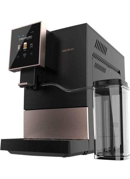 Cecotec Machine a Café Espresso Superautomatique Cremmaet Compactccino Connected Black Rose. 19 Bars, Écran TFT, Wifi, Moulin Integré, Réservoir d'eau 1,1 L et de lait 400 ml, Nettoyage Automatique