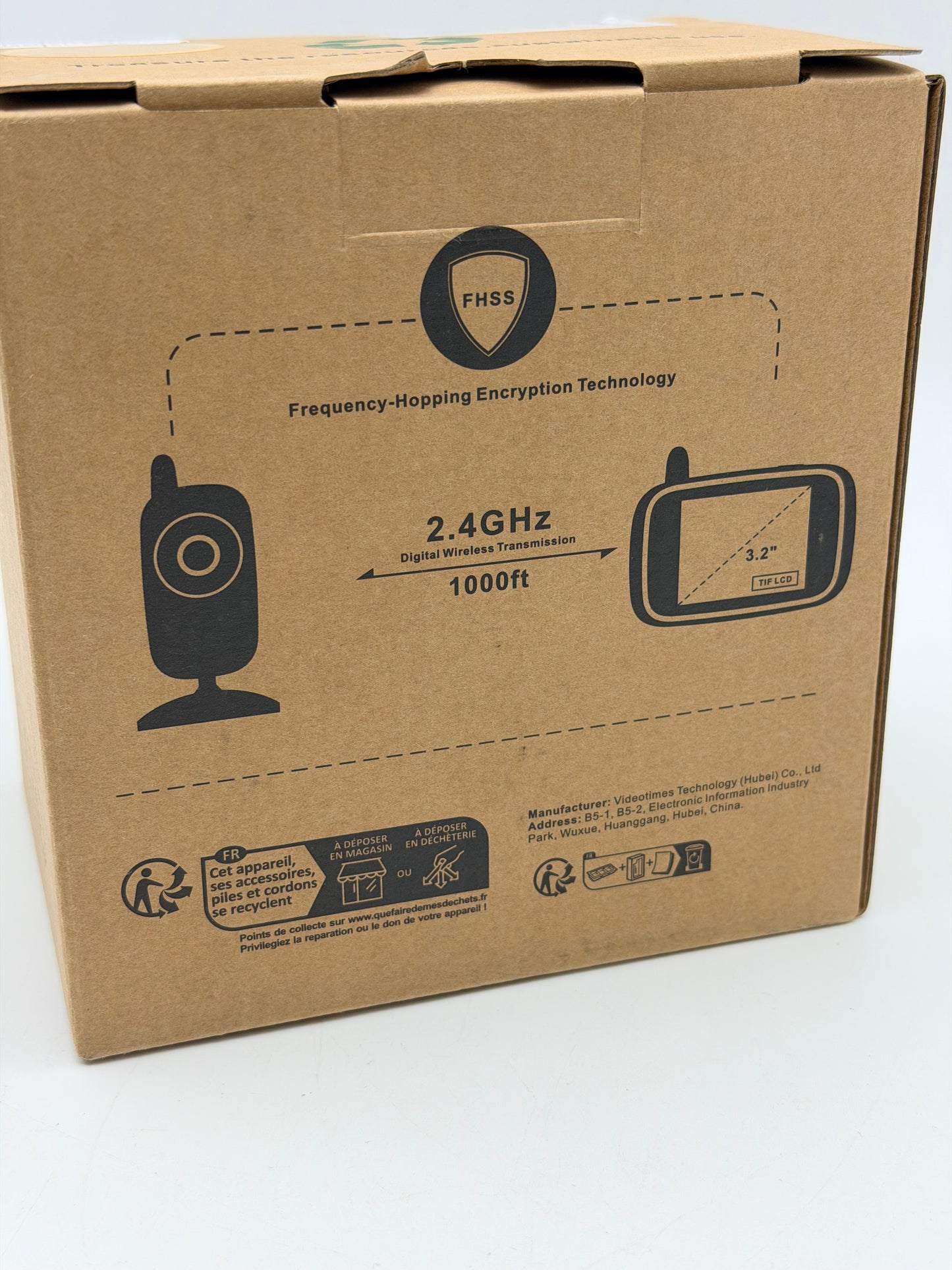 HelloBaby Babyphone HB32 Moniteur Vidéo sans Fil avec Appareil Photo Numérique, Camera Bebe Surveillance de la Température de Vision Nocturne et Système de Communication Bidirectionnelle