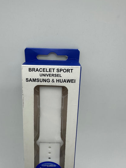 Bracelet IBROZ Samsung/Huawei SoftTouch 22mm blanc