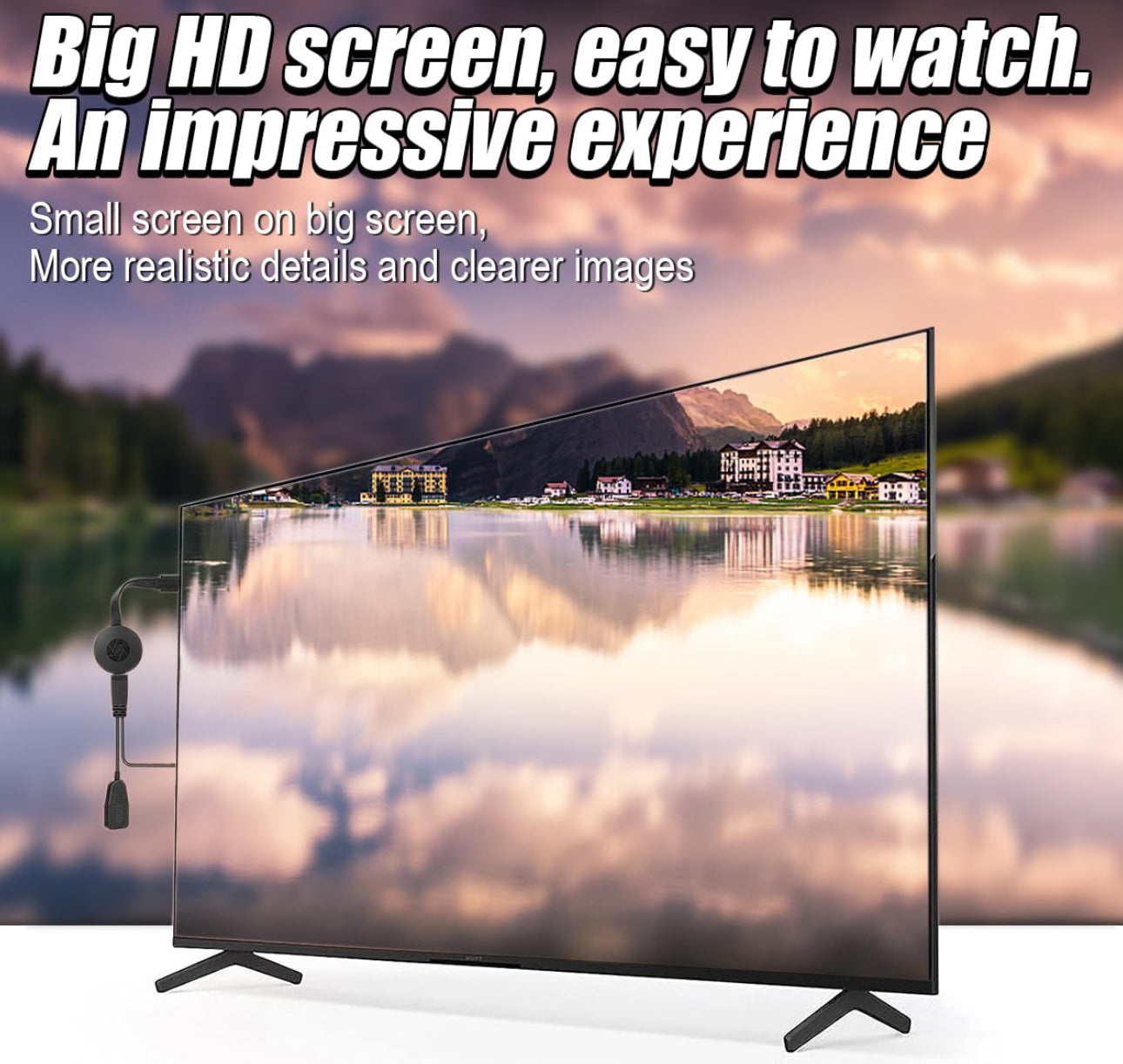 Miracast HDMI Dongle WiFi sans fil Affichage Dongle Adaptateur HDMI Écran Wifi sans fil pour ordinateur portable Android/iOS/Windows/Mac, Support Miracast, DLNA, Airplay