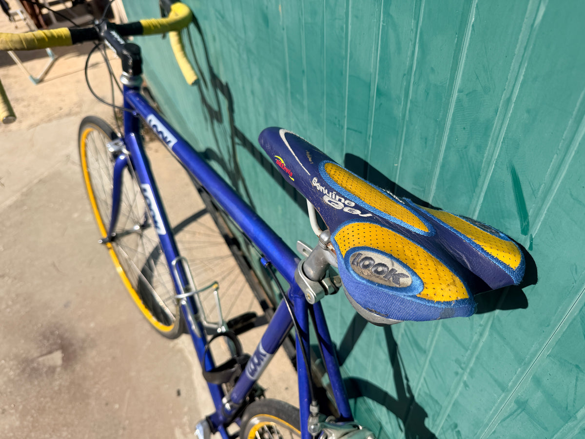 Vélo de Course Vintage LOOK – Bleu/Jaune – Occasion excellent État