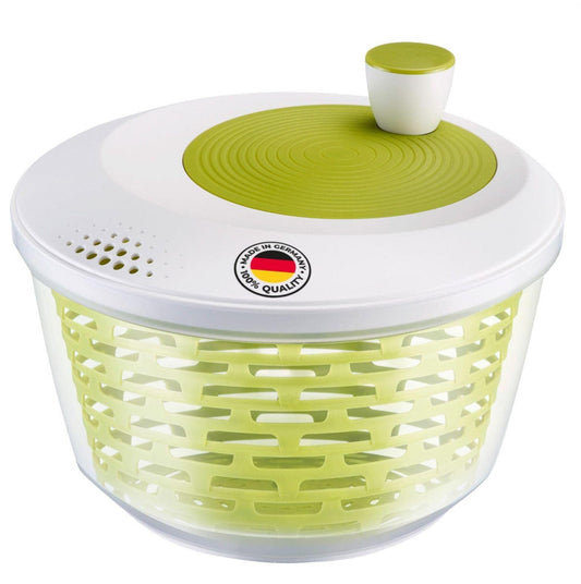 Westmark Essoreuse à Salade, Capacité : 4,4 L, ø 23,5 cm, Plastique, Sans BPA, Spinderella, Couleur: Transparent/Blanc/Vert