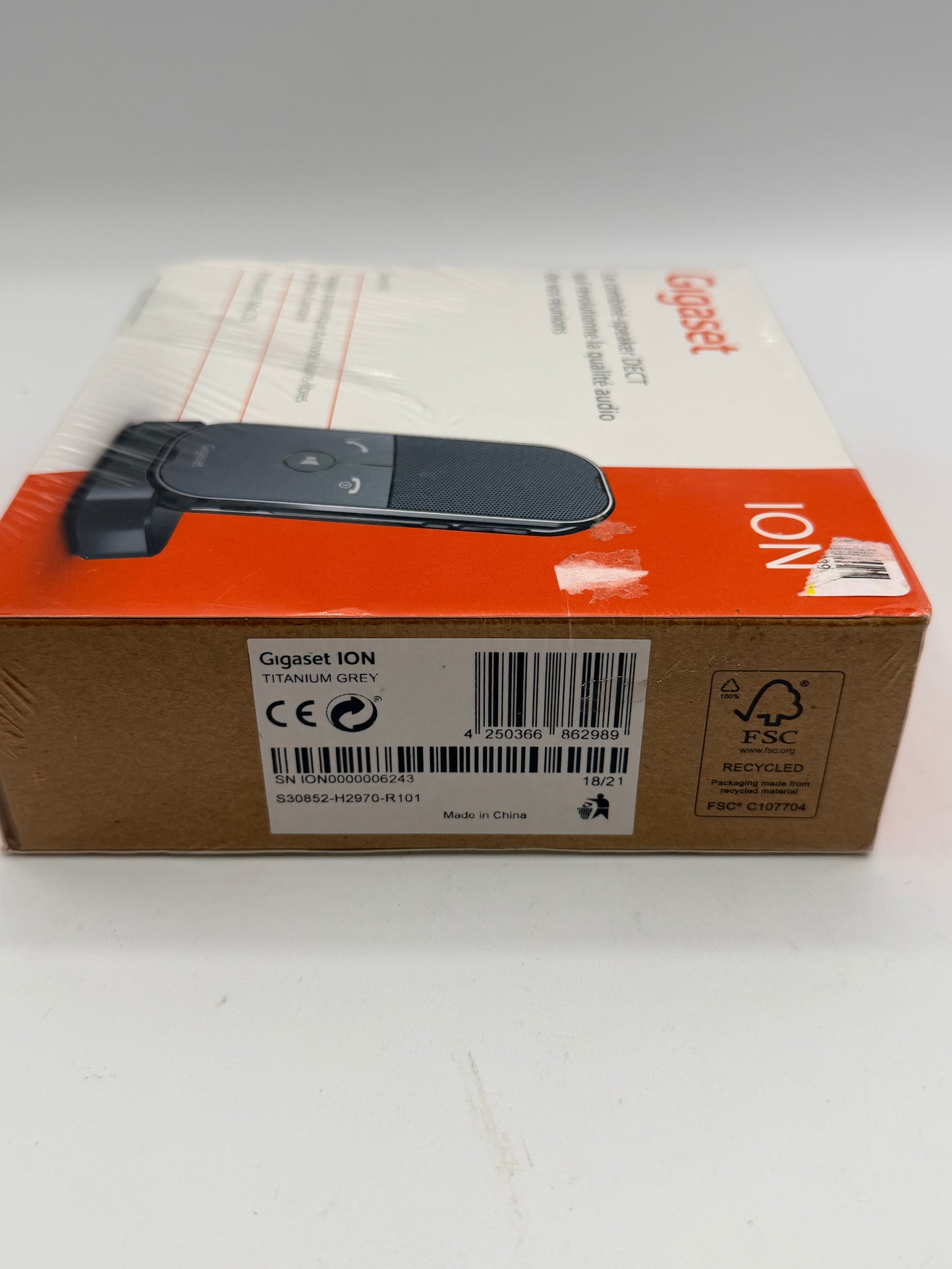 Gigaset ION – Haut parleur compact avec mode combiné – Enceinte pour conférence Son HD - Plug & Play - USB-C - Compatible Teams, Zoom et autres softphones Windows, Linux, MacOS, Anthracite