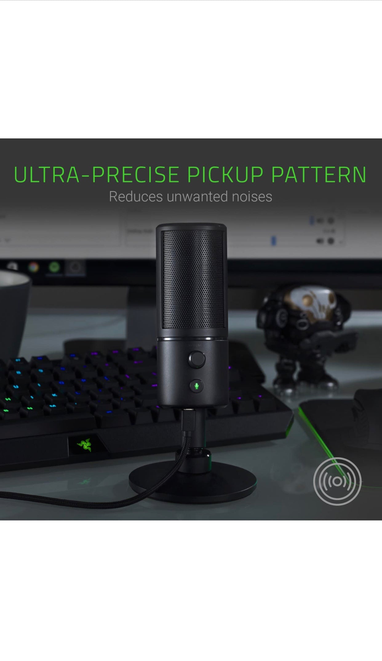 Razer Seiren X : micro à condensateur à directivité supercardioïde