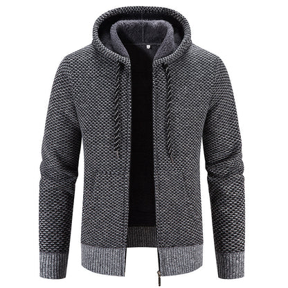 Manteau d'hiver Fermeture à glissière Couleur unie Manches longues Cordon de serrage avec capuche